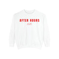 After Hours Sweatshirt — Vintage Red Lettering Cozy Crewneck