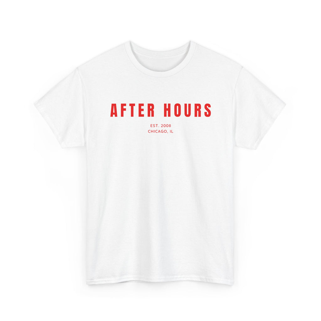 After Hours Social Club Tee — Minimalist White Graphic T-Shirt