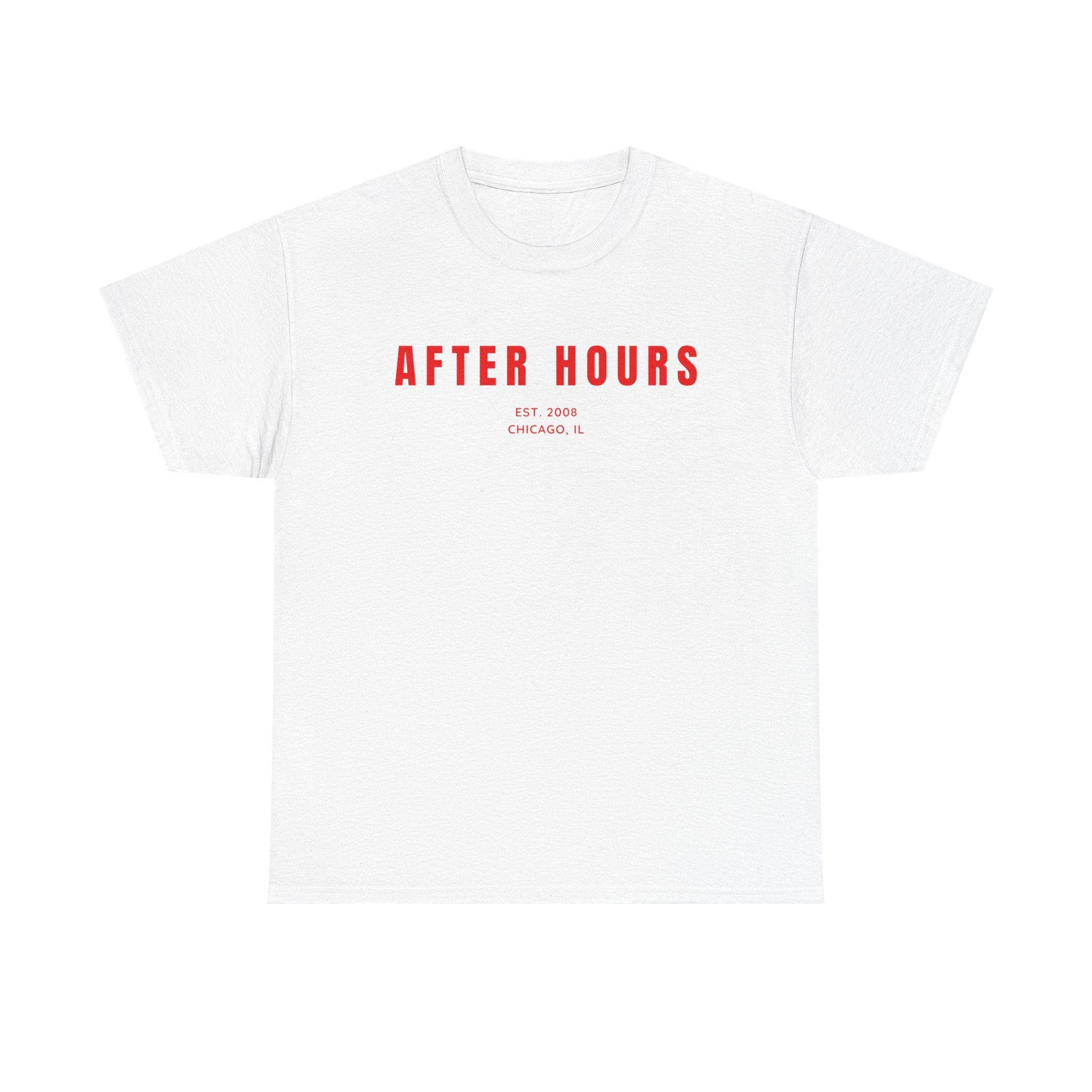 After Hours Social Club Tee — Minimalist White Graphic T-Shirt