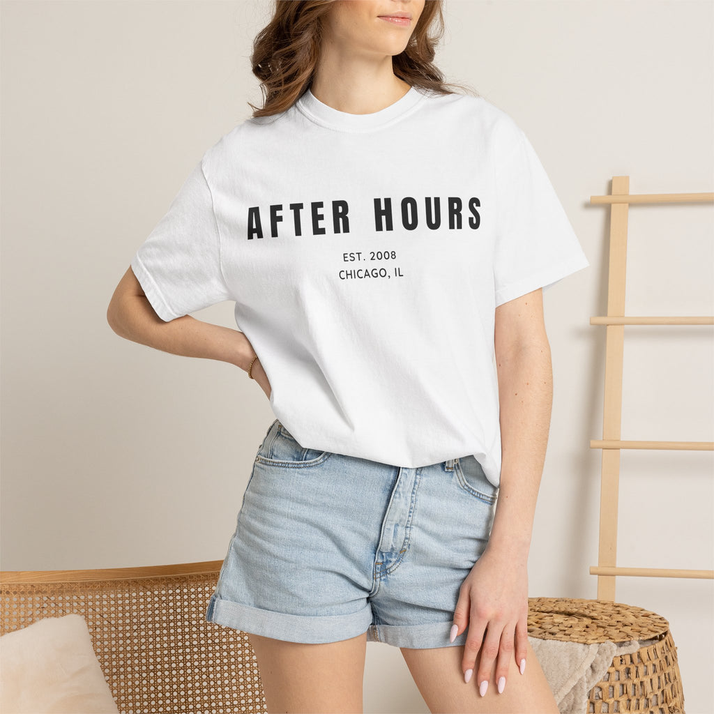 After Hours Social Club T-Shirt — 'After Hours' Graphic Tee with City Coordinates