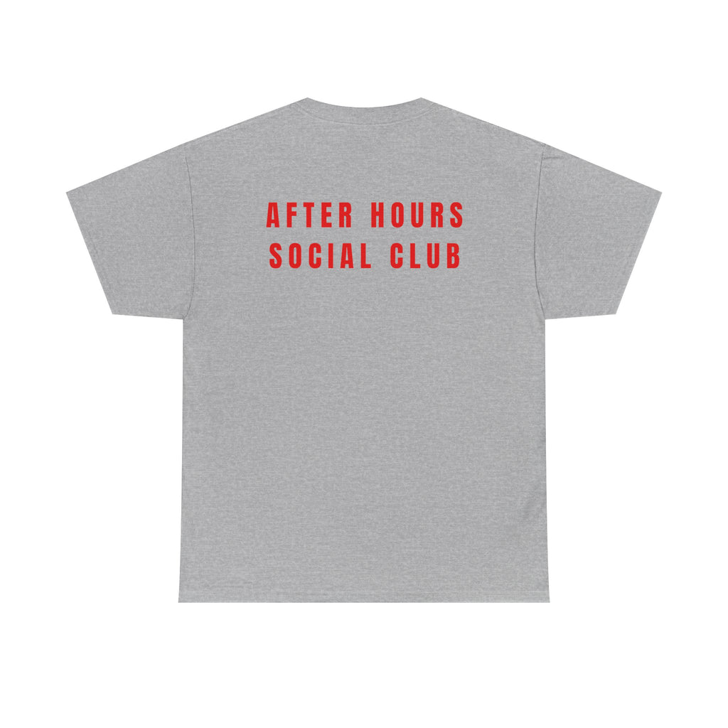 After Hours Social Club Tee — Minimalist White Graphic T-Shirt