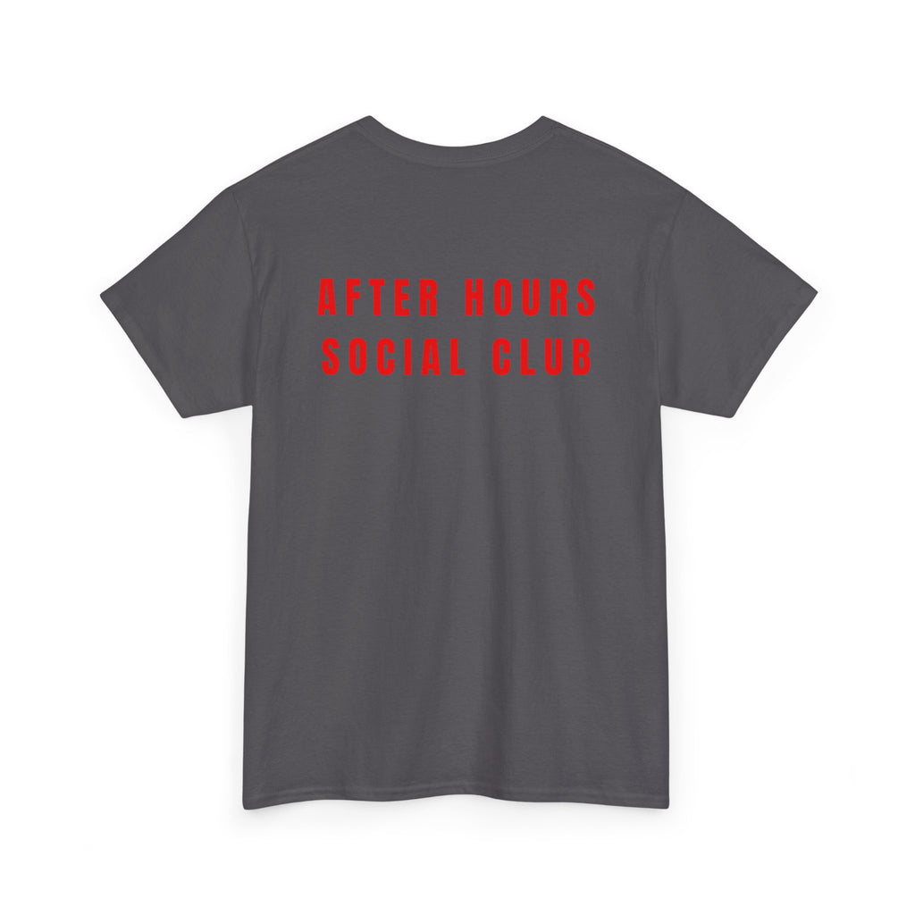 After Hours Social Club Tee — Minimalist White Graphic T-Shirt