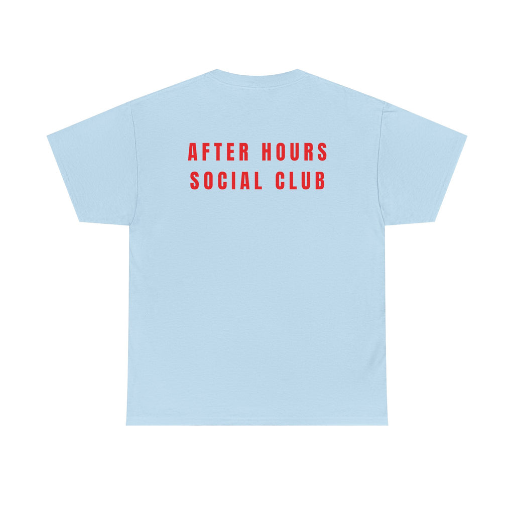 After Hours Social Club Tee — Minimalist White Graphic T-Shirt