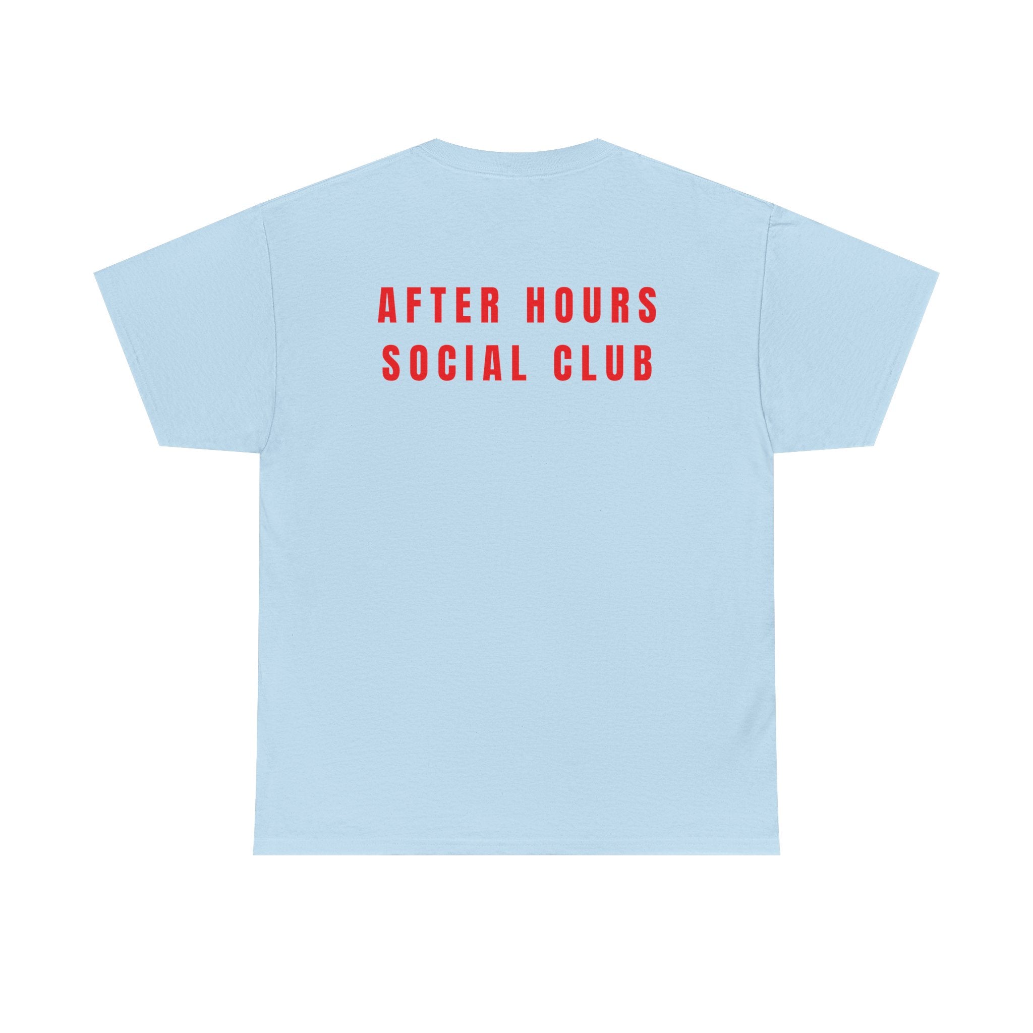After Hours Social Club Tee — Minimalist White Graphic T-Shirt