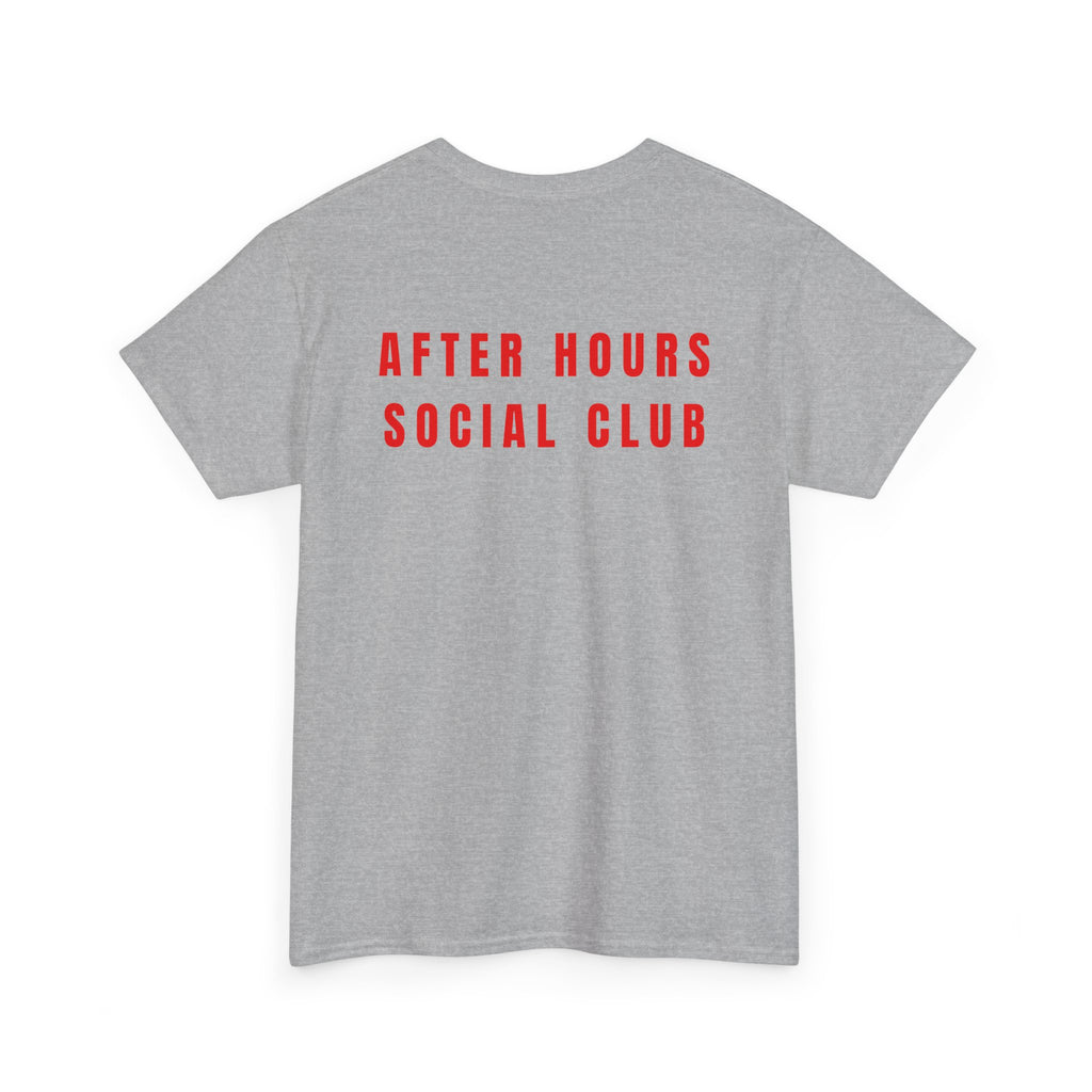 After Hours Social Club Tee — Minimalist White Graphic T-Shirt
