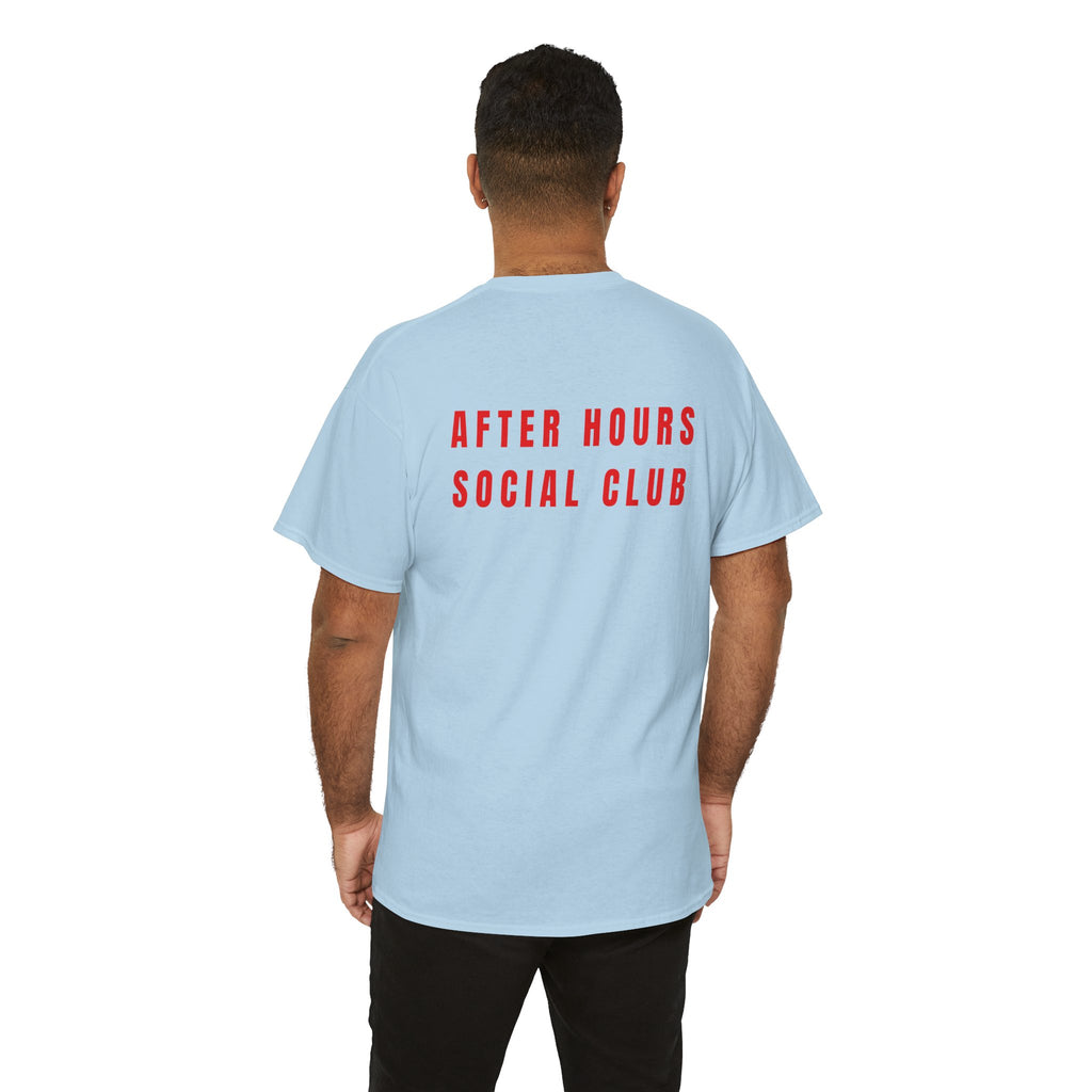 After Hours Social Club Tee — Minimalist White Graphic T-Shirt