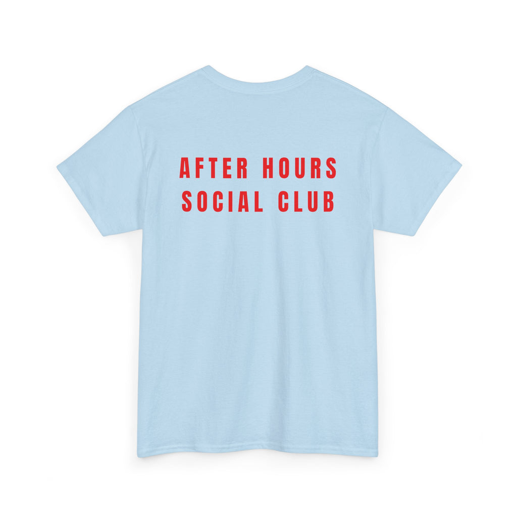 After Hours Social Club Tee — Minimalist White Graphic T-Shirt
