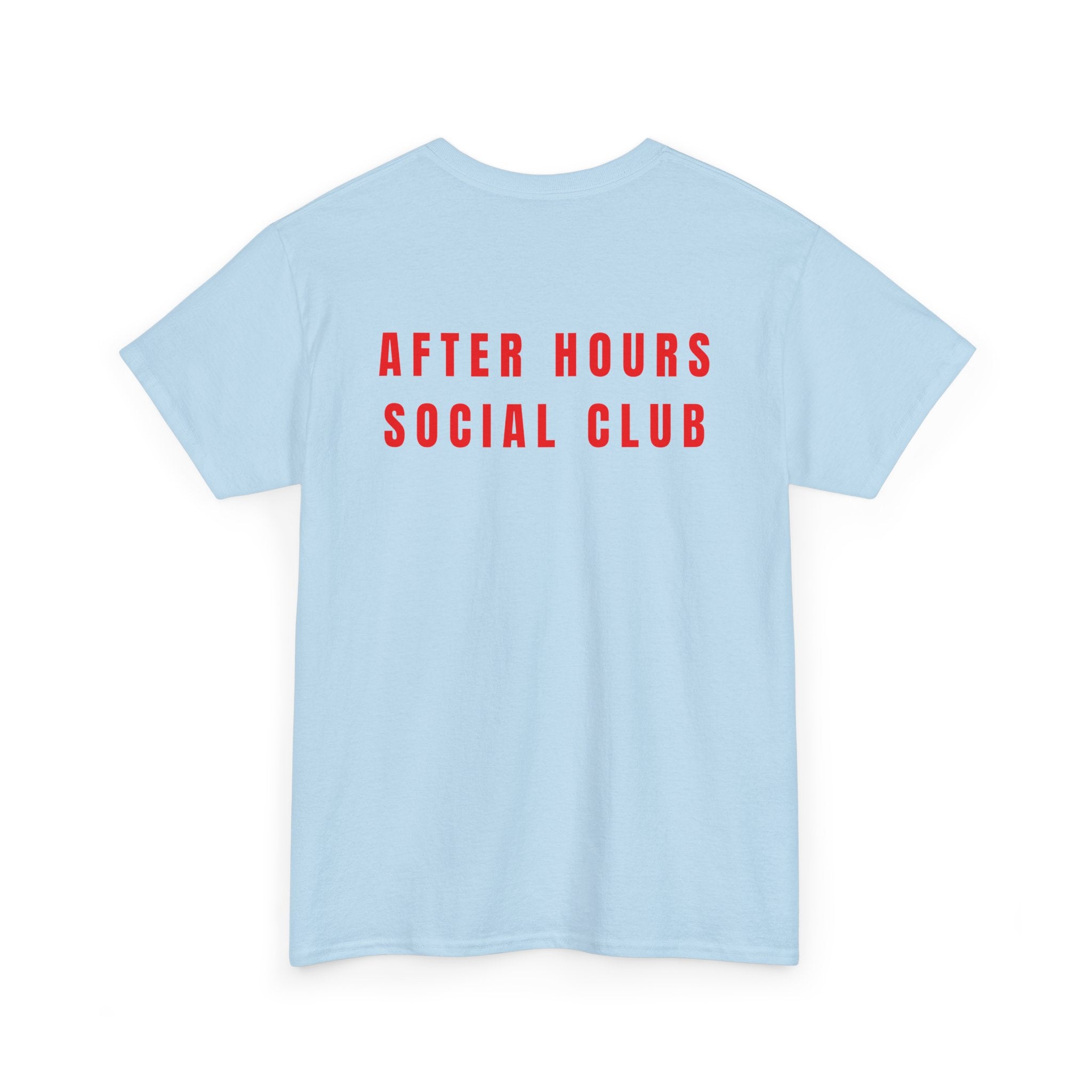 After Hours Social Club Tee — Minimalist White Graphic T-Shirt
