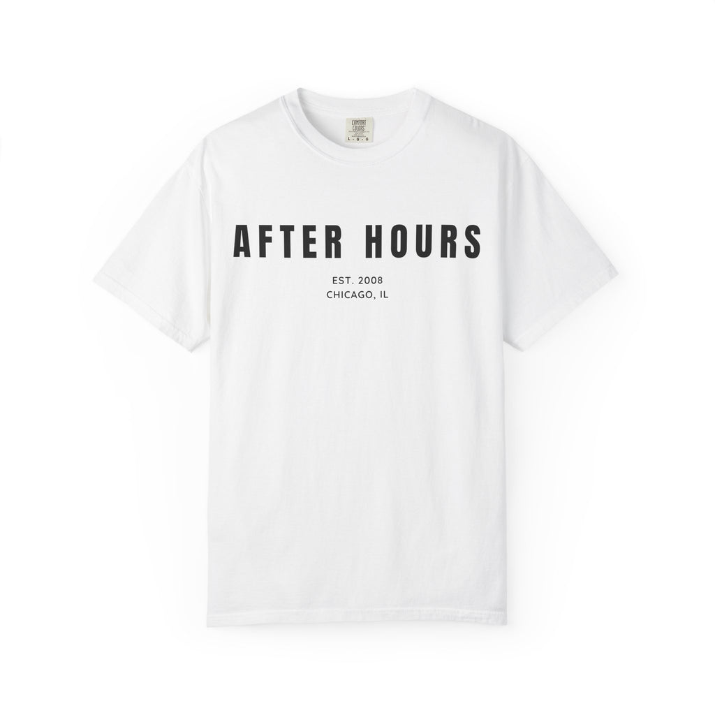 After Hours Social Club T-Shirt — 'After Hours' Graphic Tee with City Coordinates