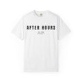After Hours Social Club T-Shirt — 'After Hours' Graphic Tee with City Coordinates